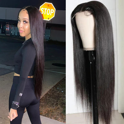 Fayuan 5X5 Bone Straight Lace Closure Wig