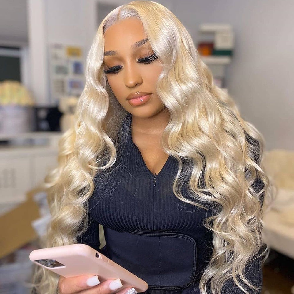 Fayuan Body wave 613 Blonde Lace closure & Lace frontal wig