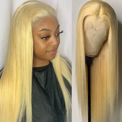 Fayuan Straight Blonde 613 Lace Wigs