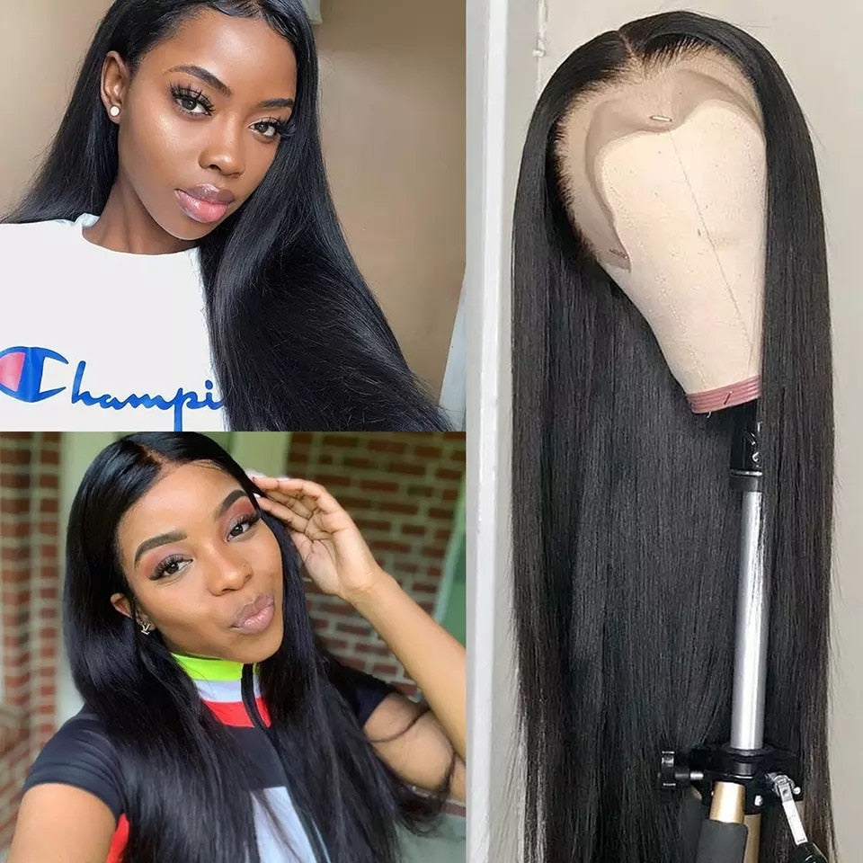 Fayuan Straight Lace Front Wig 13x4 Lace Frontal Preplucked High Density Wig