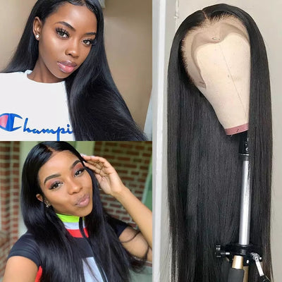 Fayuan Straight Lace Front Wig 13x4 Lace Frontal Preplucked High Density Wig