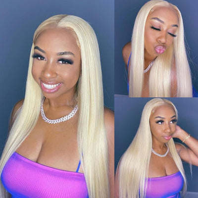 Fayuan Straight Blonde 613 Lace Wigs