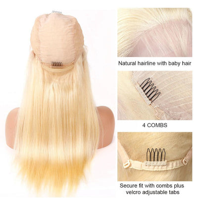 Fayuan Straight Blonde 613 Lace Wigs