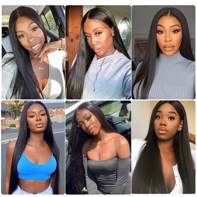 Fayuan 5X5 Bone Straight Lace Closure Wig